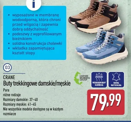 Buty trekkingowe męskie promocja w Aldi