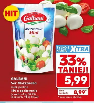 Ser Mozzarella mini perline GALBANI promocja w Kaufland