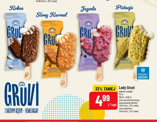 Lody Sammontana Gruvi Pistacja promocja w POLOmarket