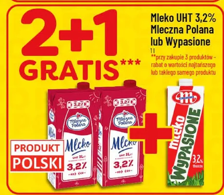 Mleko UHT 3,2% Mleczna Polana lub Wypasione promocja w POLOmarket