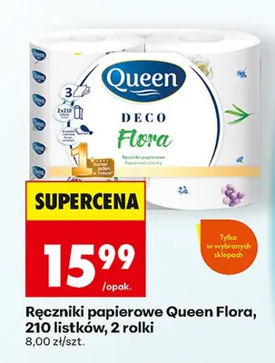 Ręczniki papierowe Deco Flora, 210 listków, 2 rolki promocja w Biedronka
