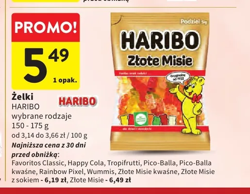 Żelki Haribo Złote Misie promocja w Intermarche