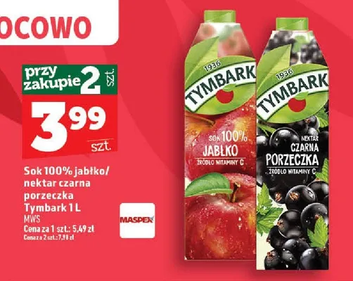 Nektar Tymbark czarna porzeczka promocja w TOPAZ