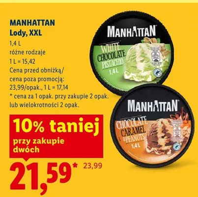 Lody XXL Manhattan promocja w Lidl