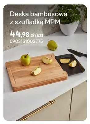 Deska bambusowa z szufladką MPM promocja w Castorama