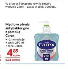 Mydło w płynie antybakteryjne z pompką Carex promocja w Makro