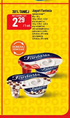 Jogurt Fantasia z truskawkami Danone promocja w POLOmarket