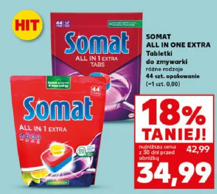 Tabletki do zmywarki all in one extra różne rodzaje 44szt. opakowanie promocja w Kaufland