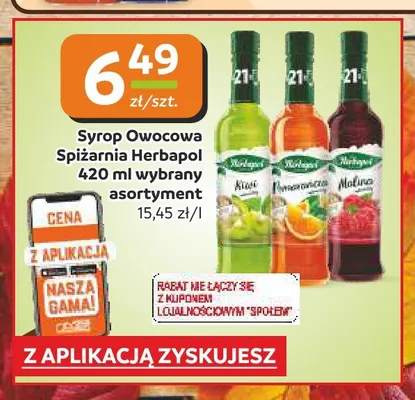 Syrop Owocowa Spiżarnia Herbapol promocja w Społem Częstochowa