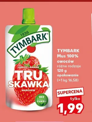 Mus 100% owoców TYMBARK różne rodzaje promocja w Kaufland