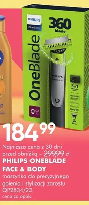Maszynka do golenia Philips OneBlade Face & Body QP2834/23 promocja w Super-Pharm