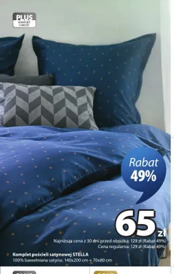 Komplet pościeli flanelowej 140 x 200 + 70 x 80 cm promocja w Jysk