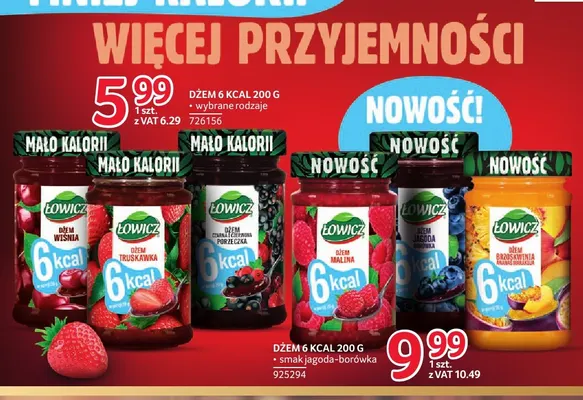 Dżem 6 kcal jagoda-borówka Łowicz promocja w Selgros