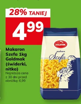 Makaron Szefa 1kg Goldmak (świderki, nitko) promocja w Hitpol