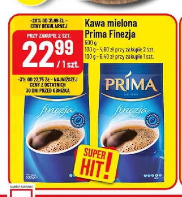 Kawa mielona Prima Finezja promocja w POLOmarket