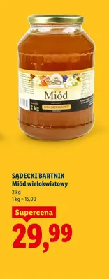 Miód wielokwiatowy 2 kg promocja w Lidl