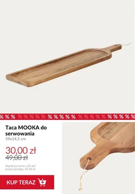 Taca do serwowania MOOKA 59x14,5 cm promocja w Homla