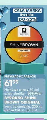 Krem do opalania Byrokko Shine Brown Original promocja w Super-Pharm