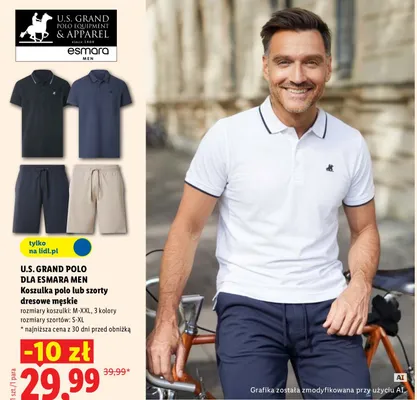 Koszulka polo męska U.S. Grand Polo Esmara Men promocja w Lidl