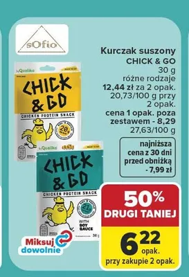 Kurczak suszony soFio Chick & Go promocja w Carrefour Market