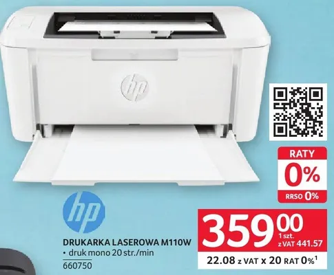 Drukarka DRUKARKA LASEROWA M110W HP 660750 promocja w Selgros