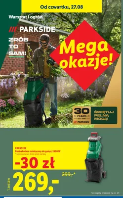 Rozdrabniacz elektryczny do gałęzi Parkside promocja w Lidl