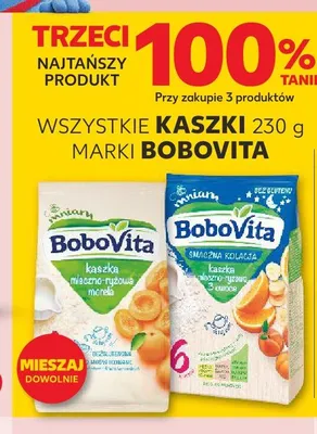 Kaszka mleczno-ryżowa BoboVita 3 owoce promocja w Kaufland