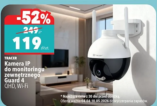 Kamera IP do monitoringu zewnętrznego Guard 4 QHD, Wi-Fi promocja w Biedronka