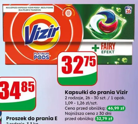 Kapsułki do prania Vizir promocja w Dino