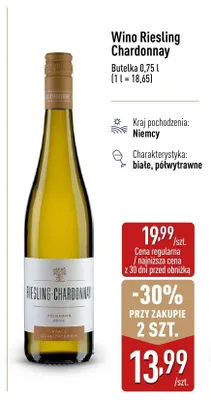 Wino Riesling Chardonnay promocja w Aldi