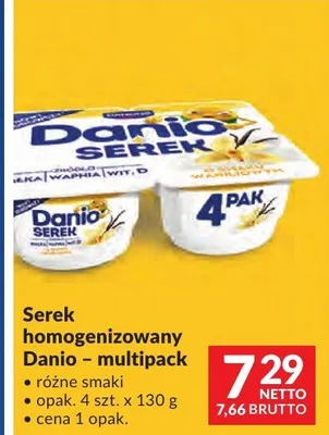 Serek homogenizowany Danio multipak promocja w Makro