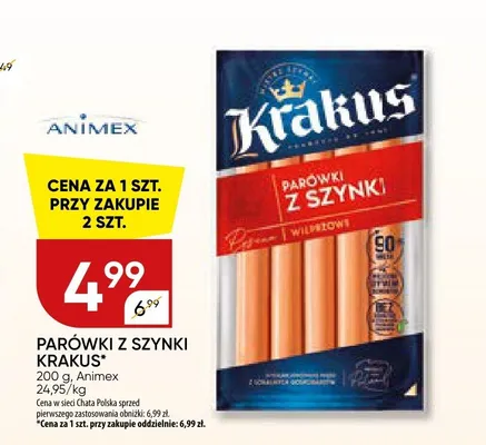 Parówki z szynki Krakus promocja w Chata Polska