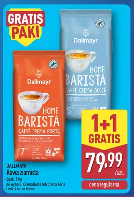 Kawa ziarnista Dallmayr Home Barista Caffè Crema Dolce promocja w Aldi