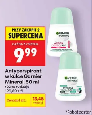 Antyperspirant w kulce Garnier Mineral promocja w Biedronka