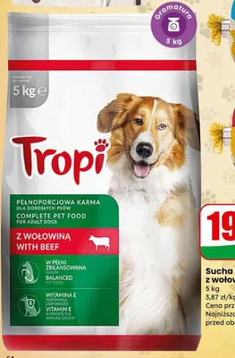 Sucha karma dla psa z wołowiną promocja w Dino