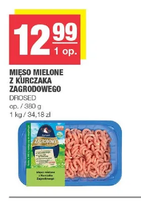 Mięso mielone z kurczaka zagrodowego Drosed promocja w SPAR
