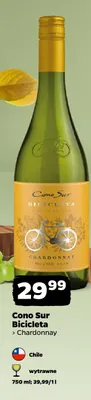 Wino białe wytrawne Cono Sur Bicicleta Chardonnay promocja w Netto