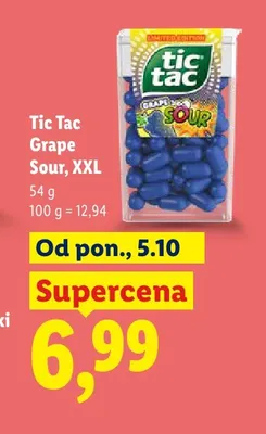 Drażetki Tic Tac Grape Sour XXL promocja w Lidl