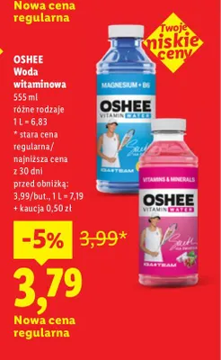 Woda witaminowa Vitamins & Minerals Oshee promocja w Lidl