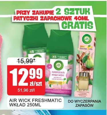 Wkład do odświeżacza powietrza Freshmatic Air Wick promocja w Bingo