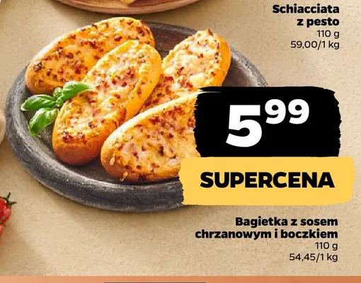 Bagietka z sosem chrzanowym i boczkiem promocja w Netto