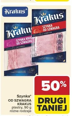 Szynka od Szwagra Krakus plastry promocja w Carrefour Market