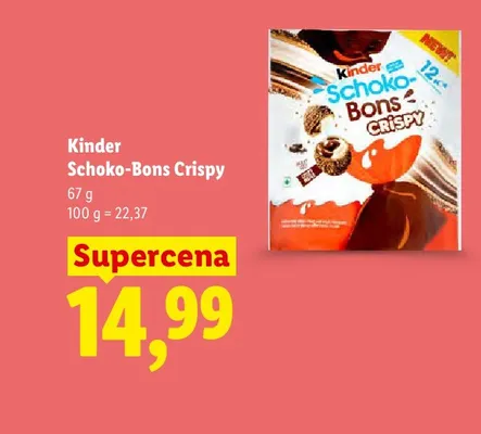 Cukierki Kinder Schoko-Bons Crispy promocja w Lidl