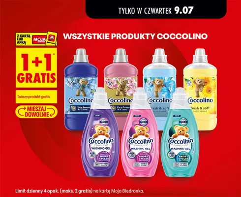 Żel do prania Coccolino Wonder Wash Speed Clean promocja w Biedronka