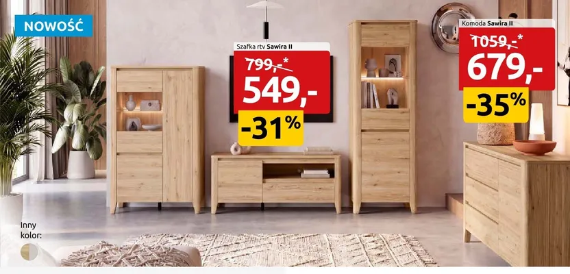 Szafka RTV Sawira II promocja w Black Red White