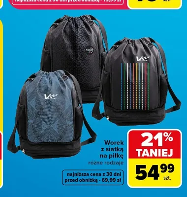 Worek z siatką na piłkę promocja w Carrefour
