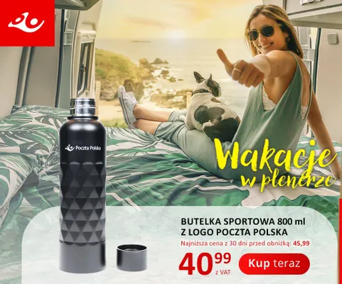 Butelka sportowa z logo Poczta Polska promocja w Poczta Polska