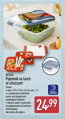 Pojemnik na lunch ze sztućcami Rotho promocja w Aldi