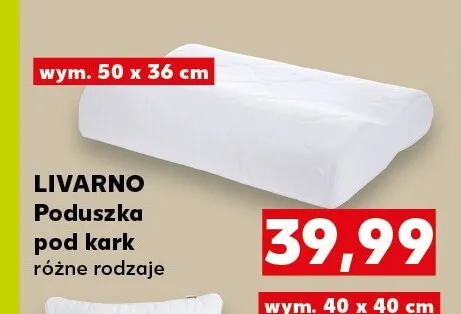 Poduszka pod kark Livarno 50x36 cm promocja w Kaufland