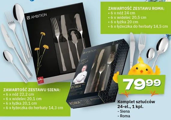 Komplet sztućców 24-el., Siena promocja w Twój Market